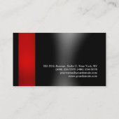 Carte De Visite Design élégant Rouge Noir Gris Moderne Élégant (Dos)