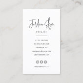 Carte De Visite Design Élégant Signature Script Photo simple (Dos)