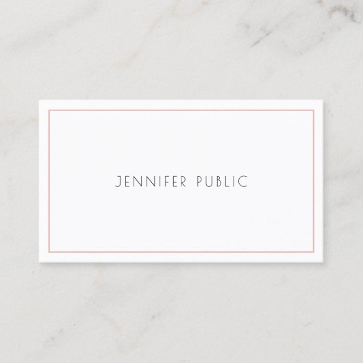 Carte De Visite Design élégant simple moderne tendance professionn (Devant)