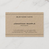 Carte De Visite Design élégant Simple Plain Luxe Professionnel (Dos)