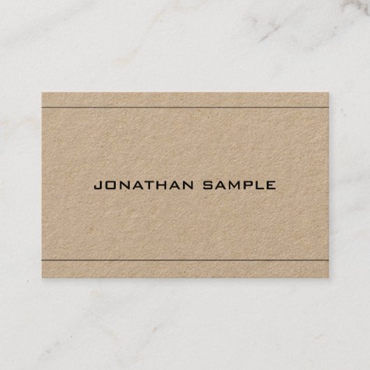 Carte De Visite Design élégant Simple Plain Luxe Professionnel (Devant)