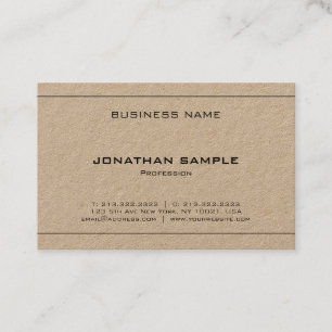 Carte De Visite Design élégant tendance Moderne minimaliste Plain 