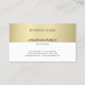 Carte De Visite Design élégant tendance Moderne Simple Luxe simple (Dos)