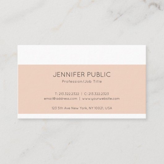 Carte De Visite Design élégant tendance Moderne Simple Luxe simple (Devant)