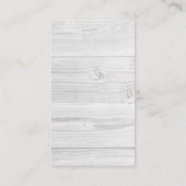 carte de visite design en bois blanc (Dos)