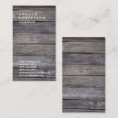 Carte De Visite Design en bois vertical Qualité tendance (Devant / Derrière)