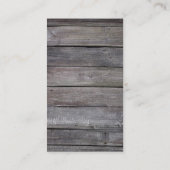 Carte De Visite Design en bois vertical Qualité tendance (Dos)