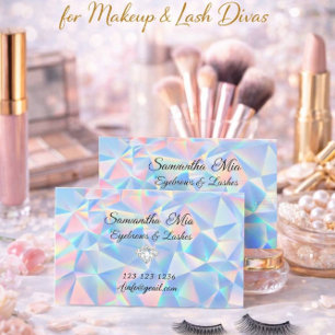 Carte de visite design en pierre d'opale bleue