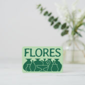 Carte De Visite Design en silhouette de vase de poterie gras (Debout devant)