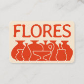 Carte De Visite Design en silhouette de vase de poterie gras (Devant)