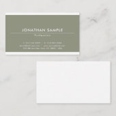 Carte De Visite Design épuré élégant Moderne Plaine Luxe tendance (Devant / Derrière)