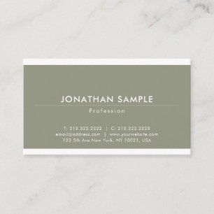 Carte De Visite Design épuré élégant Moderne Plaine Luxe tendance