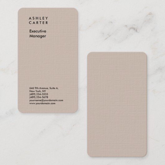 Carte De Visite Design épuré élégant professionnel moderne (Devant / Derrière)