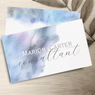 Carte De Visite design épuré minimaliste bleu et violet