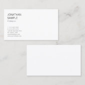 Carte De Visite Design épuré Moderne Cool tendance Professionnel s (Devant / Derrière)