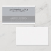 Carte De Visite Design épuré professionnel élégant Plain tendance (Devant / Derrière)