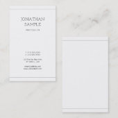 Carte De Visite Design épuré professionnel Élégant Plaine Luxe (Devant / Derrière)