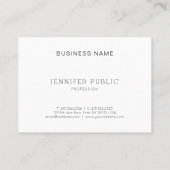 Carte De Visite Design épuré sophistiqué Moderne Plaine tendance (Dos)