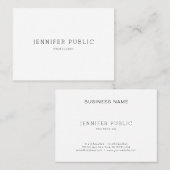 Carte De Visite Design épuré sophistiqué Moderne Plaine tendance (Devant / Derrière)