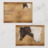 Carte De Visite Design équin amateur de chevaux (Devant / Derrière)