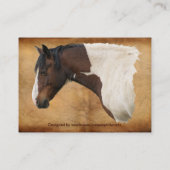 Carte De Visite Design équin amateur de chevaux (Dos)