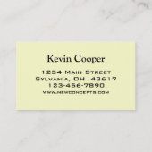 Carte De Visite Design et moderne (Dos)