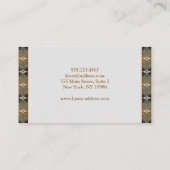 Carte De Visite Design ethnique du sud-ouest. Texte. (Dos)