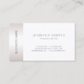 Carte De Visite Design Faux Silver Simple Plain Luxe tendance (Devant)