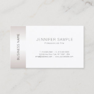 Carte De Visite Design Faux Silver Simple Plain Luxe tendance