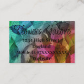 Carte de visite - Design Feuille transparent2 (Dos)