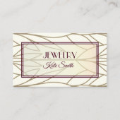 Carte De Visite Design feutré élégant pour bijouterie ou fabricant (Devant)