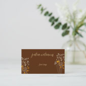 Carte De Visite Design floral classique Brown (Debout devant)