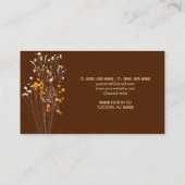 Carte De Visite Design floral classique Brown (Dos)
