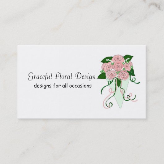 Carte De Visite Design floral gracieux (Devant)