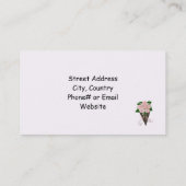 Carte De Visite Design floral gracieux...Bouquet Mariage (Dos)