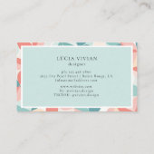Carte De Visite Design Flore Design en Patten Carrelage (Dos)