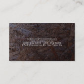 Carte De Visite Design foncé Brown bois texture professionnelle (Dos)
