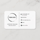 Carte De Visite Design générique blanc clair (Devant)