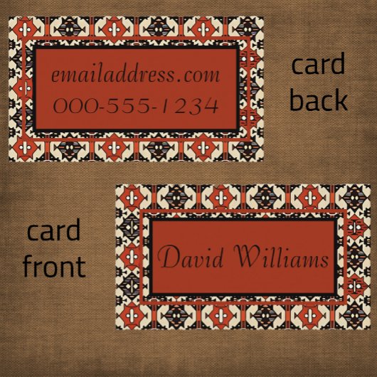 Carte de visite design géométrique moderne