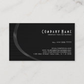 Carte De Visite Design géométrique moderne gris foncé et noir (Dos)