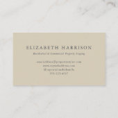 Carte De Visite Design géométrique moderne Sage Vert Lin Bleu (Dos)