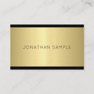 Carte De Visite Design Glam moderne Gold Luxe Plaine tendance