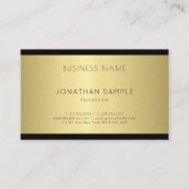 Carte De Visite Design Glam moderne Gold Luxe Plaine tendance (Dos)