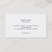 Carte De Visite Design Gold Confetti Event Planner Taupe Linen (Dos)