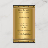 Carte de visite design Gold Elegant (Dos)