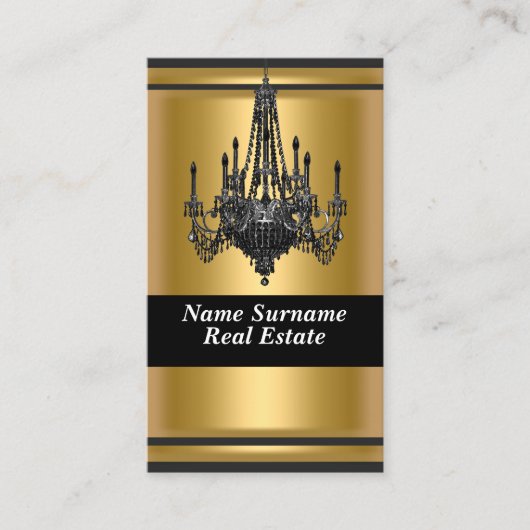 Carte de visite design Gold Elegant (Devant)