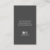 Carte De Visite Design Gold Moon Moderne Planification d'événement (Dos)