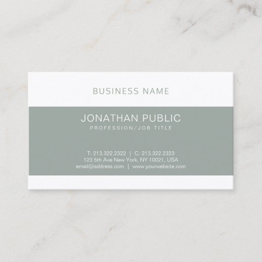 Carte De Visite Design graphique élégant élégant tendance luxe (Devant)