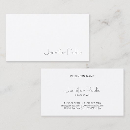 Carte De Visite Design graphique élégant et créatif Design élégant (Devant / Derrière)