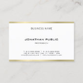 Carte De Visite Design graphique élégant et créatif Design Gold Lu (Dos)